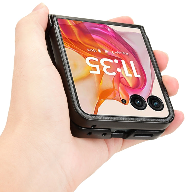 For Motorola Razr 50 Ultra Sandskin Texture Phone Case(Grey) by buy2fix