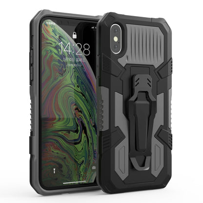 For iPhone X / XS Machine Armor Warrior Shockproof PC + TPU Protective Case(Space Gray) by buy2fix