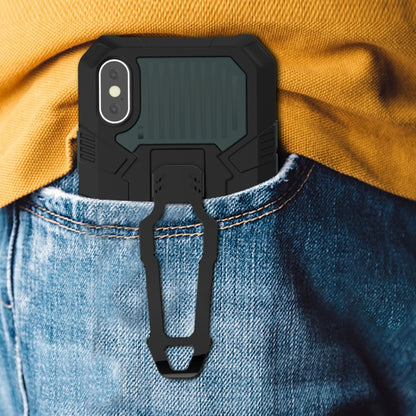 For iPhone X / XS Machine Armor Warrior Shockproof PC + TPU Protective Case(Space Gray) by buy2fix