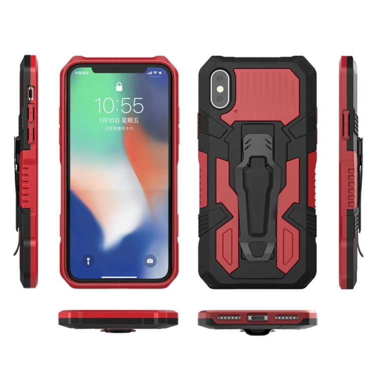 For iPhone XR Machine Armor Warrior Shockproof PC + TPU Protective Case(Red) by buy2fix