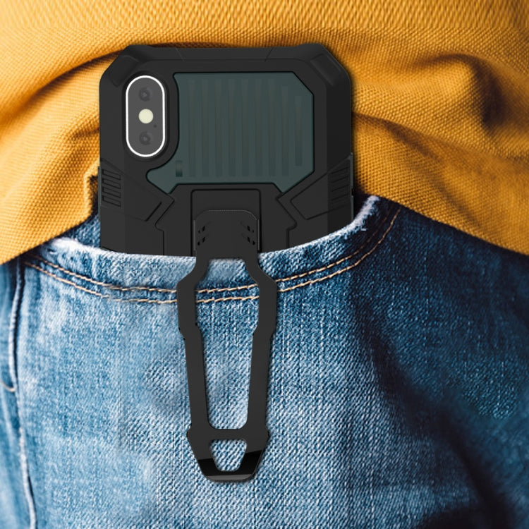 For iPhone XR Machine Armor Warrior Shockproof PC + TPU Protective Case(Red) by buy2fix