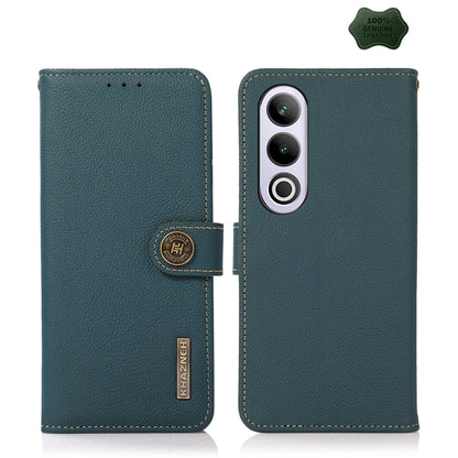 For OnePlus Ace 3V KHAZNEH Custer Genuine Leather RFID Phone Case(Green) - OnePlus Cases by buy2fix | Online Shopping UK | buy2fix