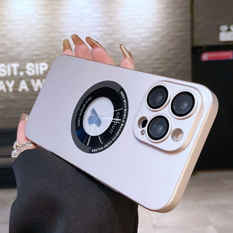 For iPhone 12 Pro Electroplating Oil Injection Magsafe Magnetic PC Phone Case(Silver) by buy2fix