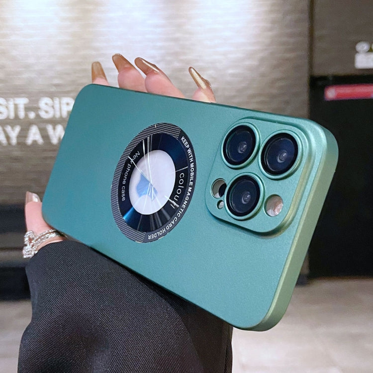 For iPhone 12 Pro Electroplating Oil Injection Magsafe Magnetic PC Phone Case(Green) by buy2fix