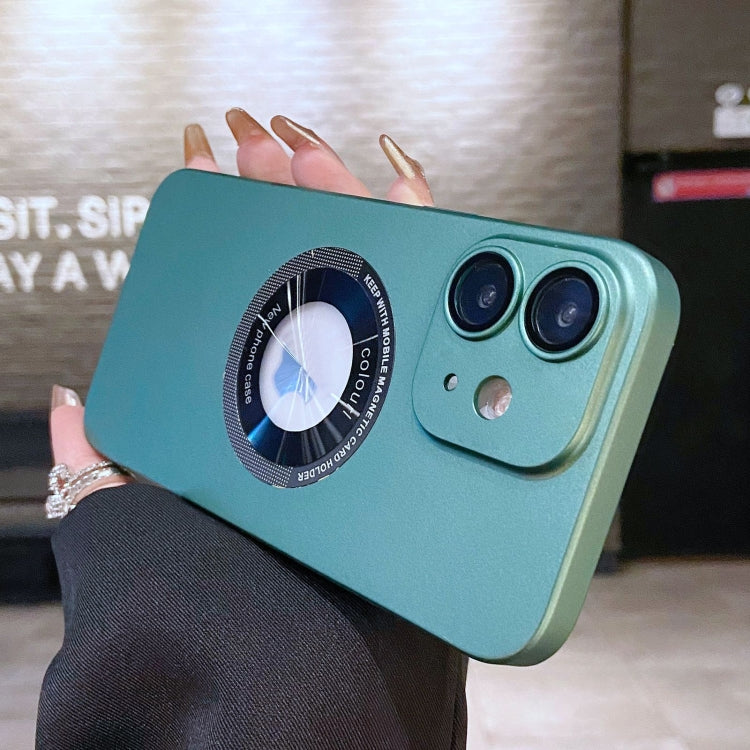 For iPhone 11 Electroplating Oil Injection Magsafe Magnetic PC Phone Case(Green) by buy2fix