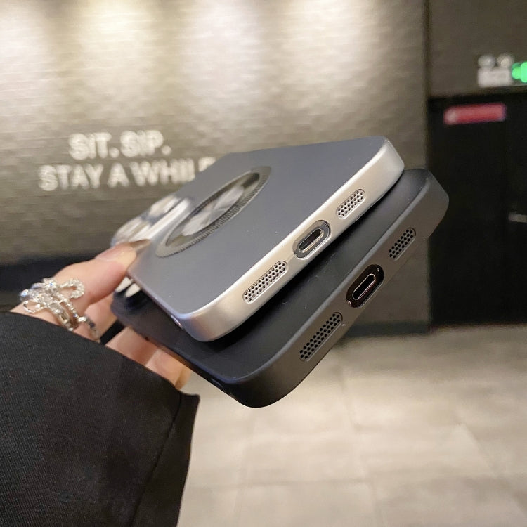 For iPhone 11 Pro Max Electroplating Oil Injection Magsafe Magnetic PC Phone Case(Orange) by buy2fix