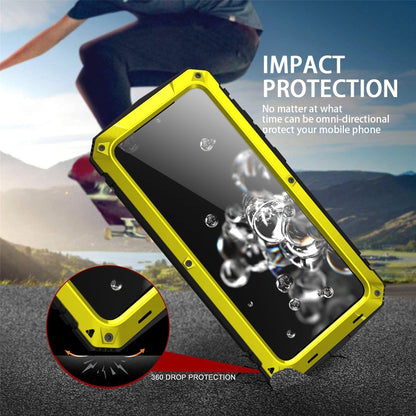 For Samsung Galaxy S20 Plus R-JUST Waterproof Shockproof Dustproof Metal + Silicone Protective Case(Yellow) by R-JUST