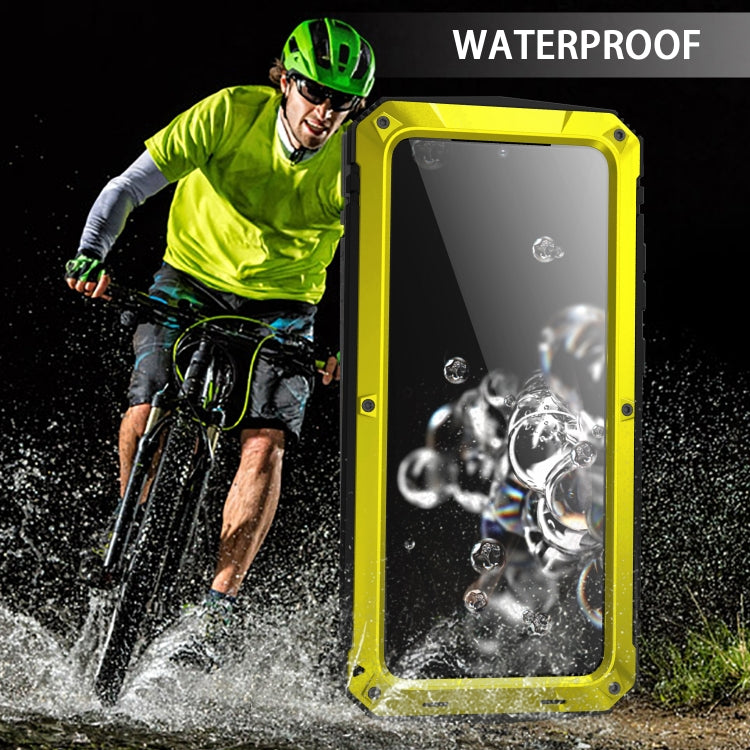 For Samsung Galaxy S20 Plus R-JUST Waterproof Shockproof Dustproof Metal + Silicone Protective Case(Yellow) by R-JUST