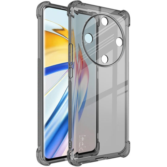 For Honor X9b 5G imak Shockproof Airbag TPU Phone Case(Transparent Black)