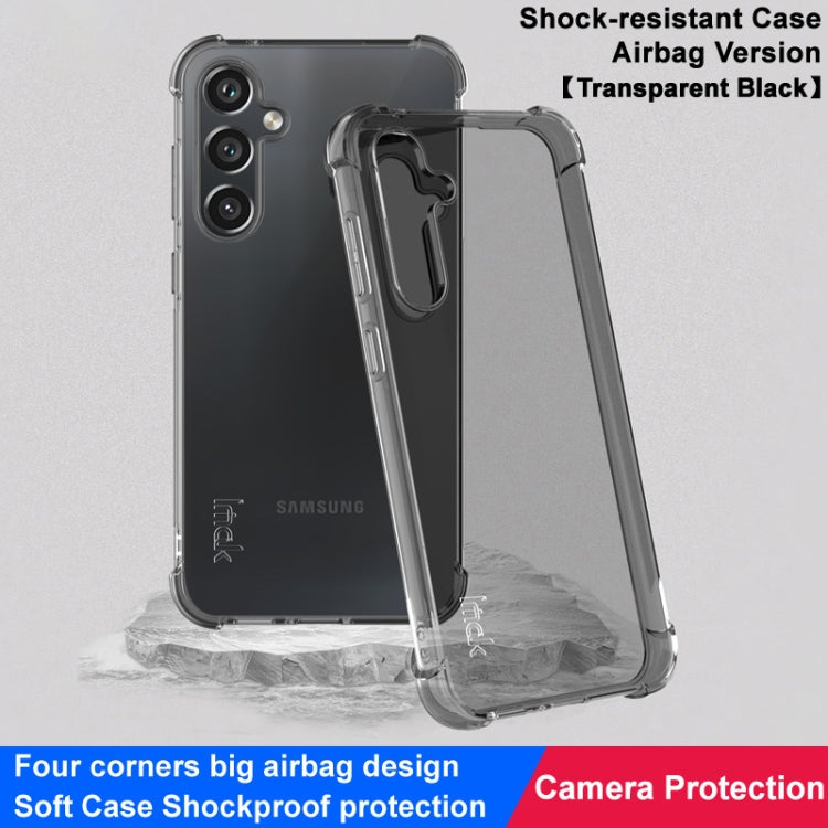 For Samsung Galaxy S23 FE 5G imak Shockproof Airbag TPU Phone Case(Transparent Black) by imak