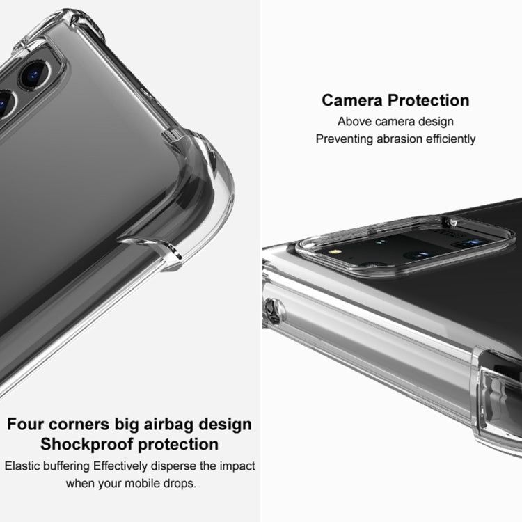 For Samsung Galaxy S23 FE 5G imak Shockproof Airbag TPU Phone Case(Transparent Black) by imak