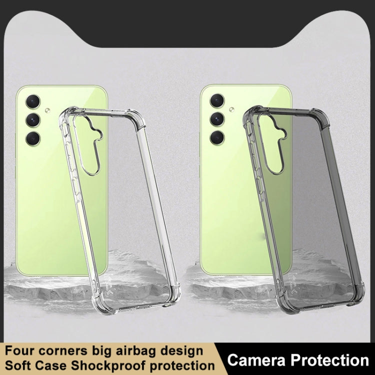 For Samsung Galaxy A55 5G imak Shockproof Airbag TPU Phone Case(Transparent Black) by imak