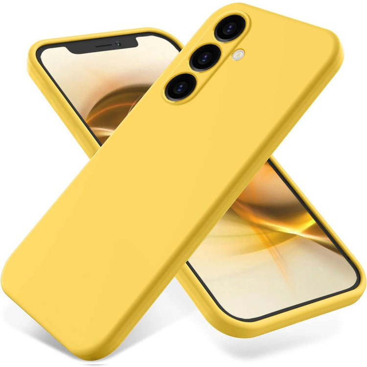 For Samsung Galaxy S23 FE 5G Solid Color Liquid Silicone Dropproof Full Coverage Phone Case(Yellow) - Galaxy S23 FE 5G Cases by buy2fix | Online Shopping UK | buy2fix