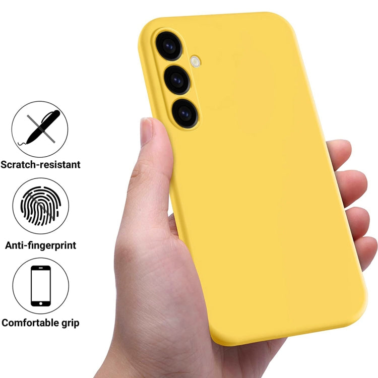 For Samsung Galaxy S23 FE 5G Solid Color Liquid Silicone Dropproof Full Coverage Phone Case(Yellow) - Galaxy S23 FE 5G Cases by buy2fix | Online Shopping UK | buy2fix