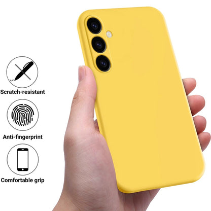For Samsung Galaxy S23 FE 5G Solid Color Liquid Silicone Dropproof Full Coverage Phone Case(Yellow) - Galaxy S23 FE 5G Cases by buy2fix | Online Shopping UK | buy2fix