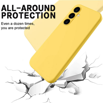 For Samsung Galaxy S23 FE 5G Solid Color Liquid Silicone Dropproof Full Coverage Phone Case(Yellow) - Galaxy S23 FE 5G Cases by buy2fix | Online Shopping UK | buy2fix