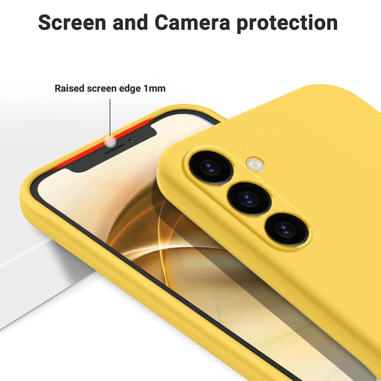 For Samsung Galaxy S23 FE 5G Solid Color Liquid Silicone Dropproof Full Coverage Phone Case(Yellow) - Galaxy S23 FE 5G Cases by buy2fix | Online Shopping UK | buy2fix