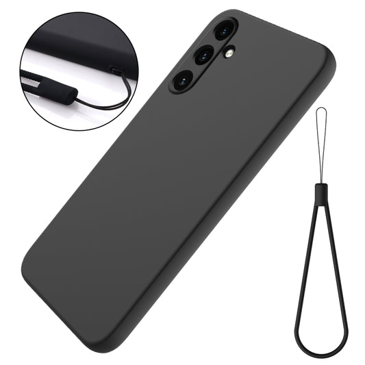 For Samsung Galaxy F55 / C55 5G Solid Color Liquid Silicone Dropproof Full Coverage Phone Case(Black) by buy2fix