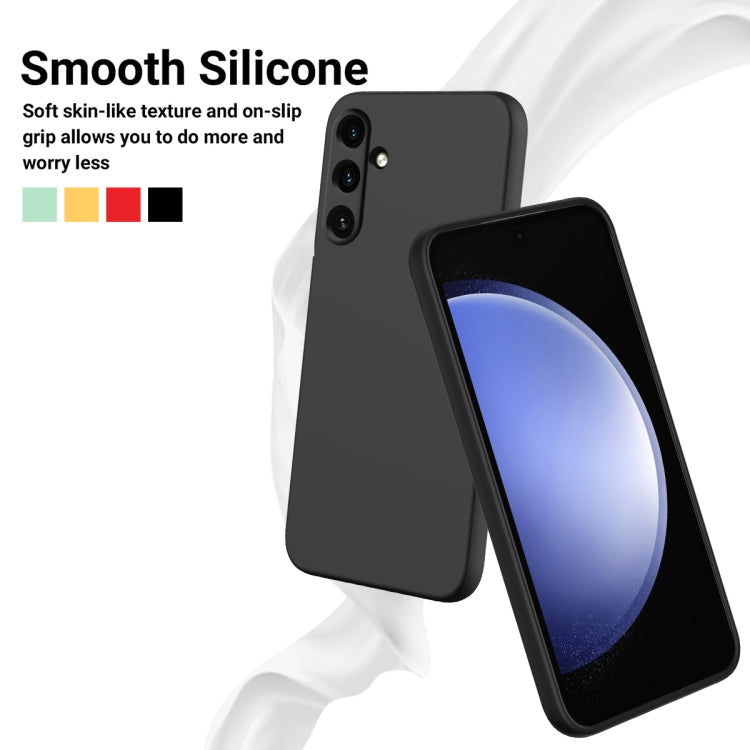 For Samsung Galaxy F55 / C55 5G Solid Color Liquid Silicone Dropproof Full Coverage Phone Case(Black) by buy2fix