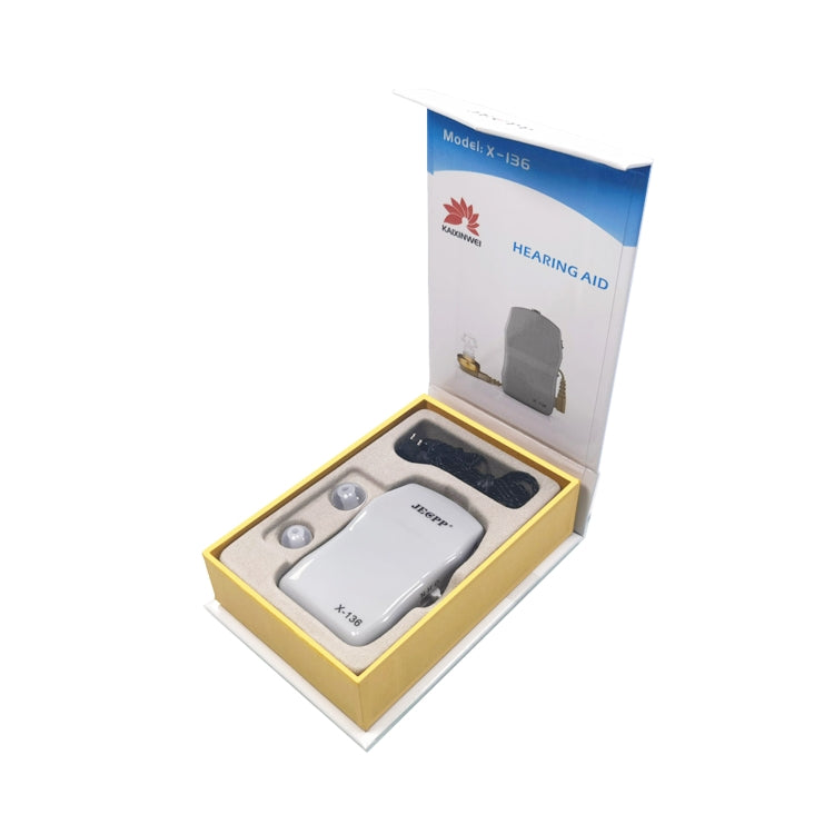KAIXINWEI X136 DC1.5V In-ear Hearing Aid Sound Amplifier(Light Grey) - Hearing Aids by buy2fix | Online Shopping UK | buy2fix