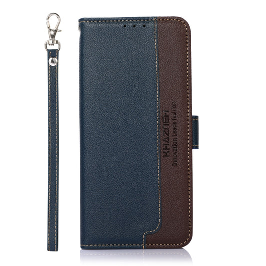 For OPPO Reno11 5G Global KHAZNEH Litchi Texture Leather RFID Phone Case(Blue) - OPPO Cases by buy2fix | Online Shopping UK | buy2fix