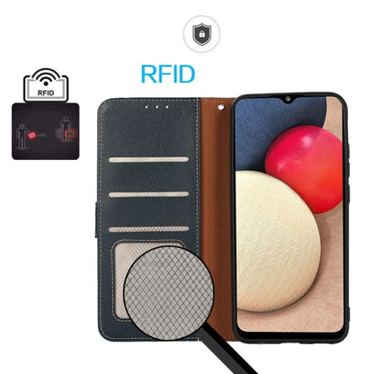 For OPPO Reno11 5G Global KHAZNEH Litchi Texture Leather RFID Phone Case(Blue) - OPPO Cases by buy2fix | Online Shopping UK | buy2fix