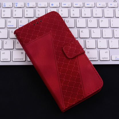 For iPhone 16 Pro Seven-shaped Embossed Leather Phone Case(Red) by buy2fix