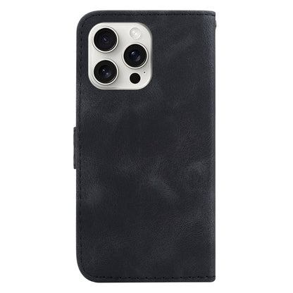 For iPhone 16 Pro Seven-shaped Embossed Leather Phone Case(Black) by buy2fix