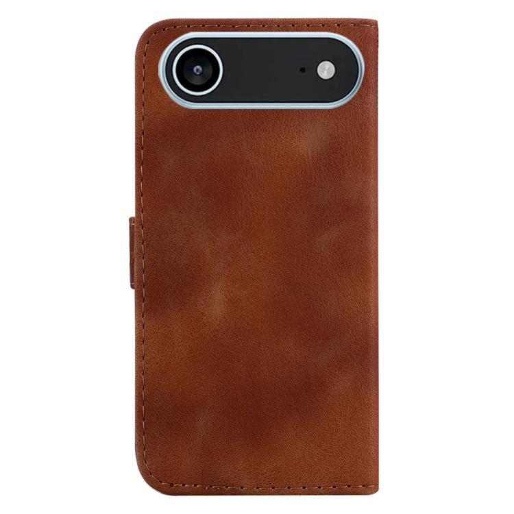 For iPhone Air Seven-shaped Embossed Leather Phone Case(Brown) - iPhone Air Cases by buy2fix | Online Shopping UK | buy2fix