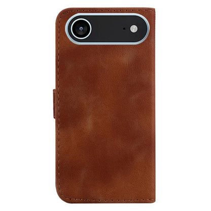 For iPhone Air Seven-shaped Embossed Leather Phone Case(Brown) - iPhone Air Cases by buy2fix | Online Shopping UK | buy2fix