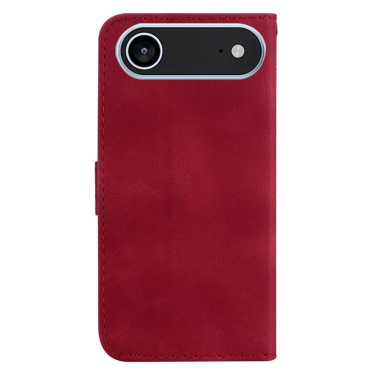 For iPhone Air Seven-shaped Embossed Leather Phone Case(Red) - iPhone Air Cases by buy2fix | Online Shopping UK | buy2fix