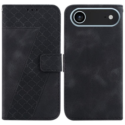 For iPhone Air Seven-shaped Embossed Leather Phone Case(Black) - iPhone Air Cases by buy2fix | Online Shopping UK | buy2fix