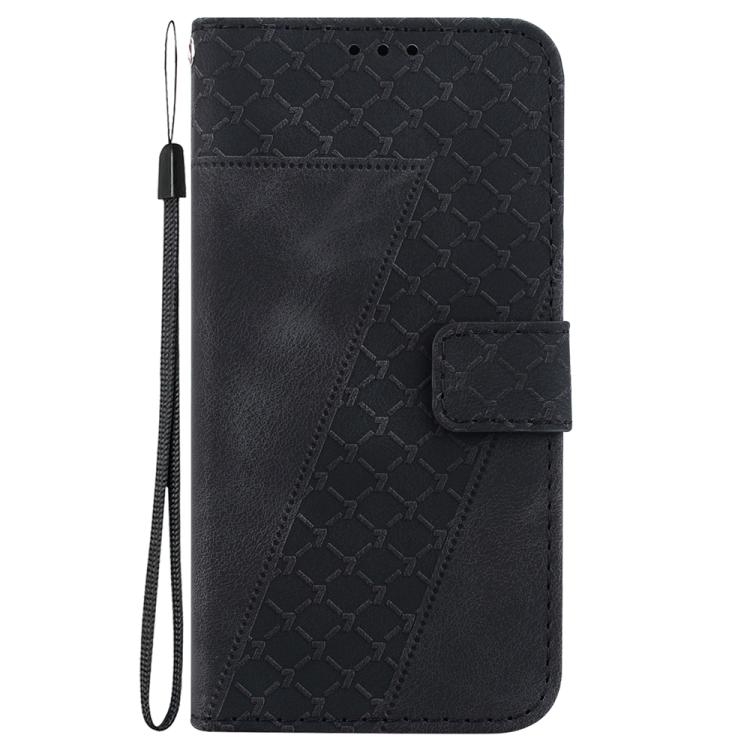 For iPhone Air Seven-shaped Embossed Leather Phone Case(Black) - iPhone Air Cases by buy2fix | Online Shopping UK | buy2fix