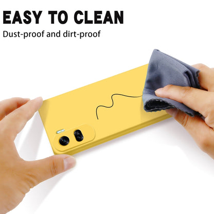 For Honor 90 Lite / X50i Solid Color Liquid Silicone Dropproof Full Coverage Phone Case(Yellow) - Honor Cases by buy2fix | Online Shopping UK | buy2fix