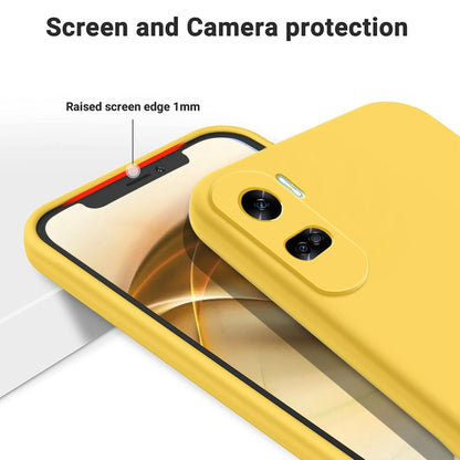 For Honor 90 Lite / X50i Solid Color Liquid Silicone Dropproof Full Coverage Phone Case(Yellow) - Honor Cases by buy2fix | Online Shopping UK | buy2fix