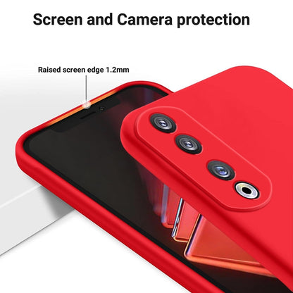 For Honor 90 Pro Solid Color Liquid Silicone Dropproof Full Coverage Phone Case(Red) - Honor Cases by buy2fix | Online Shopping UK | buy2fix