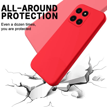 For Honor X6a Solid Color Liquid Silicone Dropproof Full Coverage Phone Case(Red) - Honor Cases by buy2fix | Online Shopping UK | buy2fix