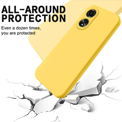 For Honor X5 Plus Solid Color Liquid Silicone Dropproof Full Coverage Phone Case(Yellow) - Honor Cases by buy2fix | Online Shopping UK | buy2fix