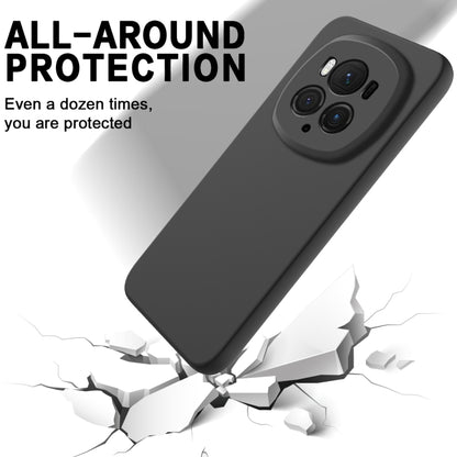 For Honor Magic6 Pro Solid Color Liquid Silicone Dropproof Full Coverage Phone Case(Black) - Honor Cases by buy2fix | Online Shopping UK | buy2fix