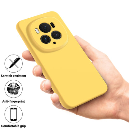 For Honor Magic6 Pro Solid Color Liquid Silicone Dropproof Full Coverage Phone Case(Yellow) - Honor Cases by buy2fix | Online Shopping UK | buy2fix