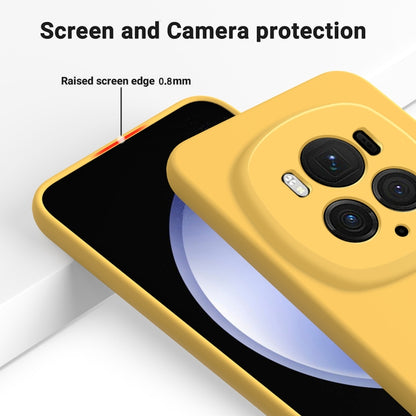 For Honor Magic6 Pro Solid Color Liquid Silicone Dropproof Full Coverage Phone Case(Yellow) - Honor Cases by buy2fix | Online Shopping UK | buy2fix