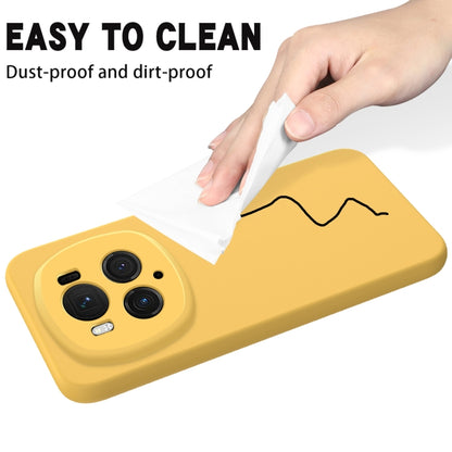 For Honor Magic6 Pro Solid Color Liquid Silicone Dropproof Full Coverage Phone Case(Yellow) - Honor Cases by buy2fix | Online Shopping UK | buy2fix