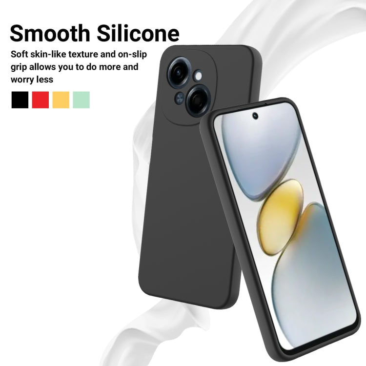 For Tecno Pop 9 4G / Spark Go 1 Solid Color Liquid Silicone Dropproof Full Coverage Phone Case(Black) by buy2fix