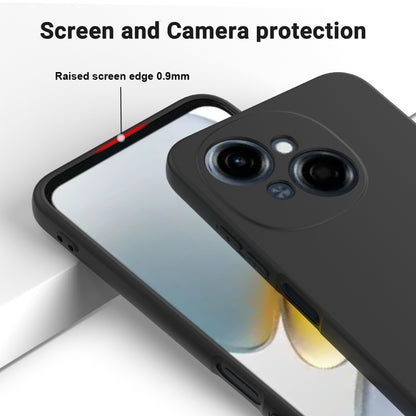 For Tecno Pop 9 4G / Spark Go 1 Solid Color Liquid Silicone Dropproof Full Coverage Phone Case(Black) by buy2fix