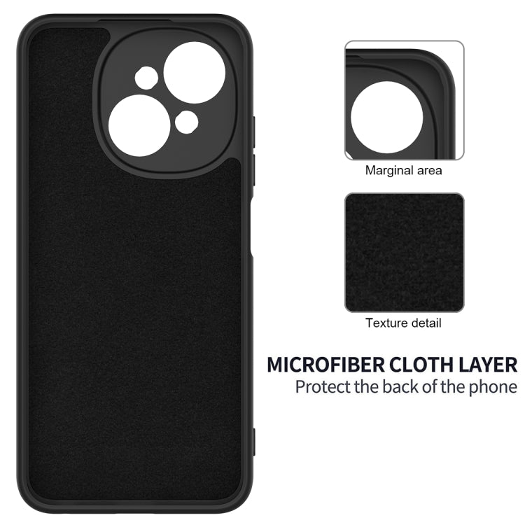 For Tecno Pop 9 4G / Spark Go 1 Solid Color Liquid Silicone Dropproof Full Coverage Phone Case(Black) by buy2fix