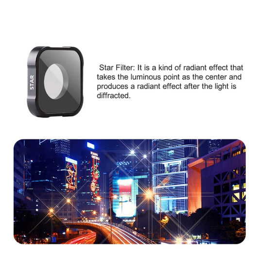 STAR Filter Action Camera Lens Filter For GoPro Hero11 Black / Hero11 Black mini / HERO10 Black / HERO9 Black by buy2fix