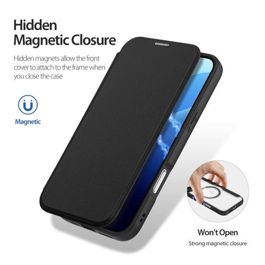 For iPhone 16 Pro Max DUX DUCIS Skin X Pro Series Magsafe PC + TPU Phone Leather Case(Black) - iPhone 16 Pro Max Cases by DUX DUCIS | Online Shopping UK | buy2fix