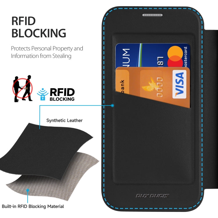 For iPhone 16 Pro DUX DUCIS Skin X Pro Series Magsafe PC + TPU Phone Leather Case(Black) by DUX DUCIS