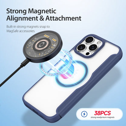 For iPhone 16 Pro DUX DUCIS Skin X Pro Series Magsafe PC + TPU Phone Leather Case(Blue) by DUX DUCIS