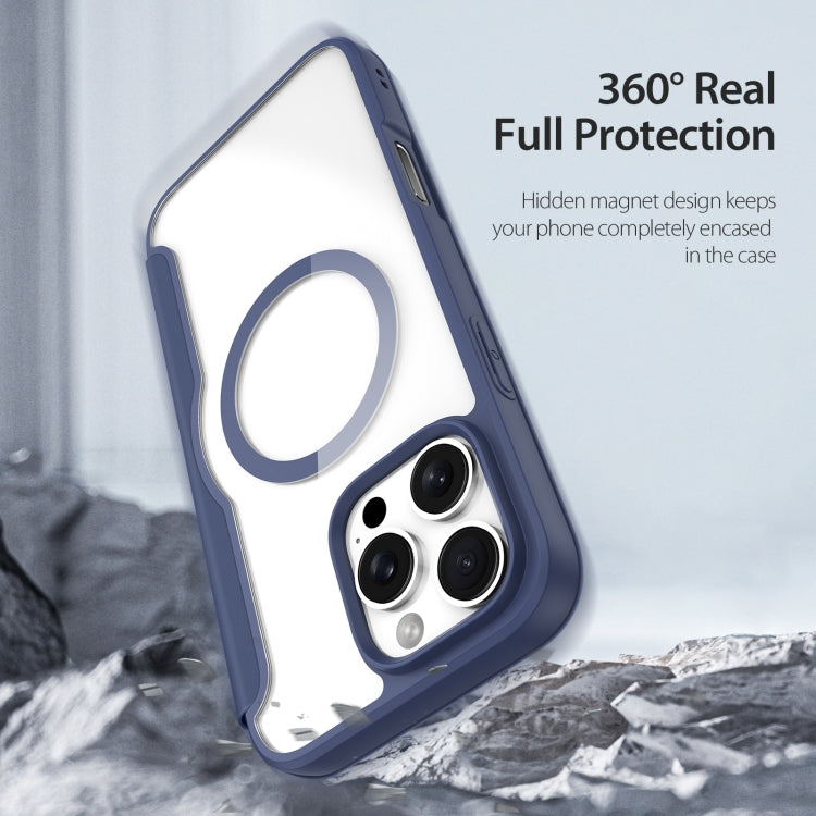 For iPhone 16 Pro DUX DUCIS Skin X Pro Series Magsafe PC + TPU Phone Leather Case(Blue) by DUX DUCIS